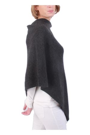 Poncho in lana grigio scuro Art Tricot | 700PGRIGIO